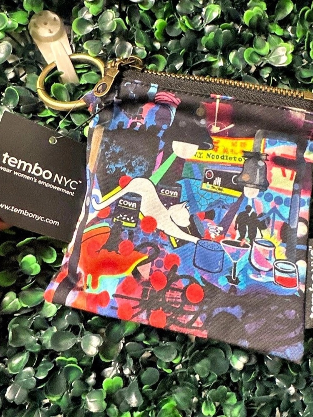 tembo NYC Mini Pouch Black & Red
